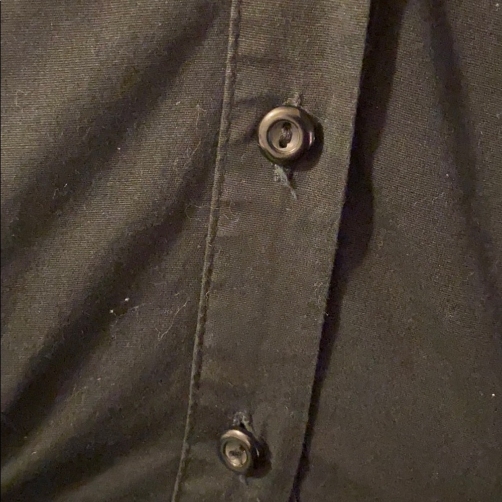 Black button down -3 quarter length sleeves - Picture 3 of 6
